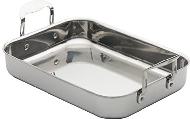 ProWare Stainless Steel Tri-Ply 35cm Roasting Pan Induction Compatible