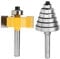 Yakamoz 1/4 Inch Shank Rabbeting Router Bit with 6 Bearings Set for Multiple Depths 1/8, 1/4, 5/16, 3/8, 7/16, 1/2