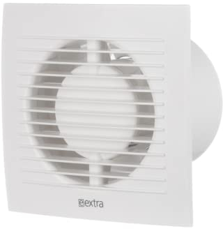 EUROPLAST Extractor Fan - Extractor fan Kitchen, Bathroom, Garage Axial Ventilation fan - Wall Mounted Fan - Square Fan (White, Ø 100mm)