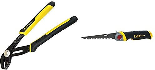 Stanley FatMax Groove Joint Plier 8-inch with FatMax Folding Jab Saw