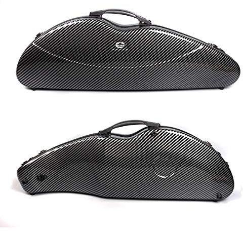 yinfente 4/4 violino Caso Misto Fibra di Carbonio Violino Box Forte Luce Con Password Lock 1.9kg peso 5 colori, Nero, 4/4, moderno