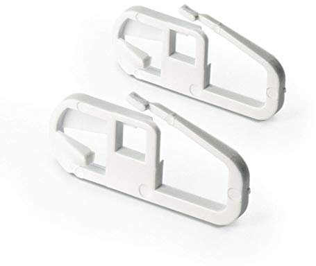 DQ-PP GARDINENSCHIENE klick-GLEITER | Set 10 Stück | PVC | Weiss | Gardinen Schiene Vorhangschienen