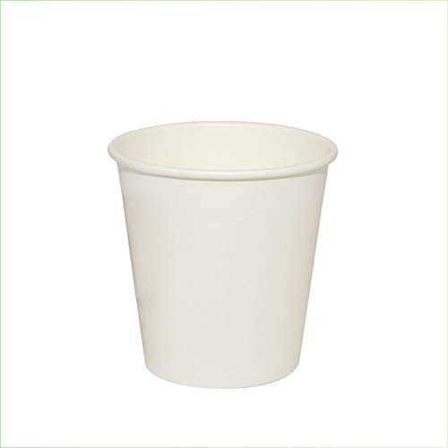 VIRSUS 500 Bicchieri in Carta per Acqua capacità all'orlo 180ml e tacca 165ml Colore Bianco biodegradabili cartoncino