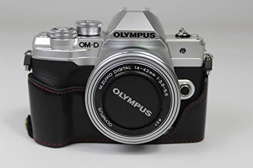 Onpro E-M10 Mark IV Camera Case, Half Bottom Holster with Hand Strap for Olympus OM-D E-M10 Mark IV (Black)