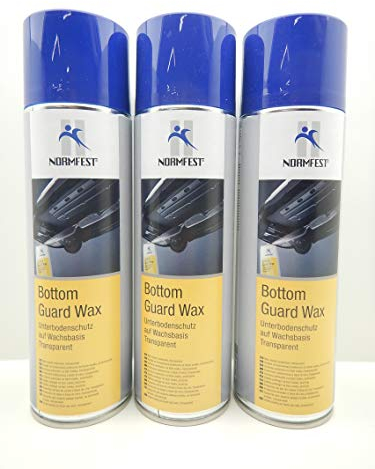 Normfest Bottom Guard Wax – Transparenter Unterbodenschutz auf Wachsbasis mit selbstheilendem Korrosionsschutz, hoher Kriechwirkung und Temperaturbeständigkeit bis 180 °C – 3x 500ml