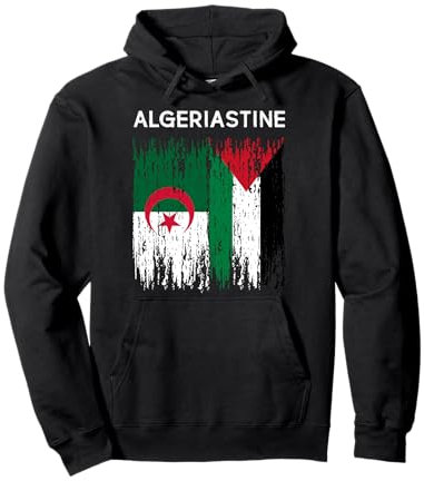 drapeau algérien et palestinien algérie unité palestine Sweat à Capuche
