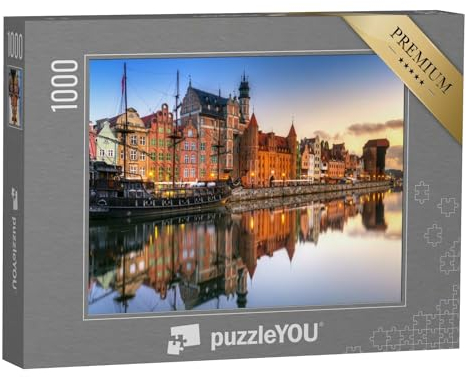puzzleYOU: Puzzle 1000 Teile „Danzig am schönen Motlawa Fluss, Polen“ – aus der Puzzle-Kollektion Danzig, Europäische Städte