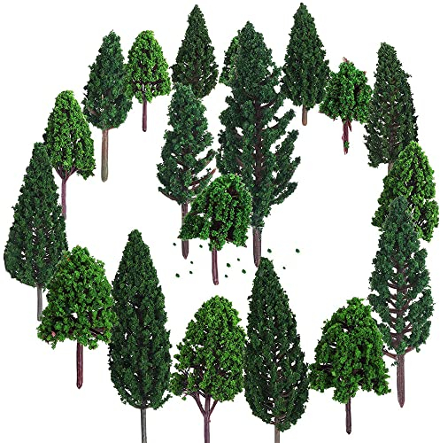 24 Piezas Arboles Paisaje, Árboles Modelos, Modelo De Árbol, Árboles De Arquitectura, Modelo Paisaje Árbol, Se Utiliza para El Paisaje DIY, Mesa De Arena, La Construcción De Modelo De Árbol