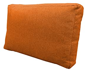 chilly pilley Palettenkissen Waschbar Gartenkissen für EU Paletten Palettenpolster Bezug abnembar mit Reißverschluss viele Farben und Größen (Rückenlehne 60x40x12 orange)