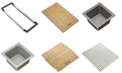 FRANKE Système universel d'accessoires d'évier de cuisine tout-en-un – AIUS200, gris