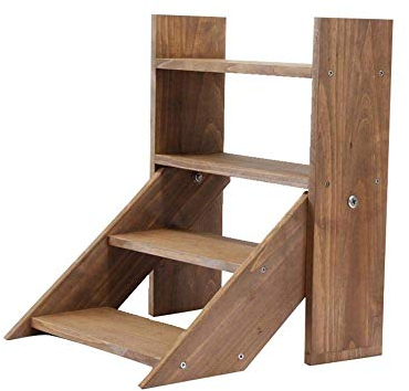 Mini-Blumenständer aus massivem Holz, kleine Holzleiter, Blumentopfhalter für Ausstellungshalle, Schreibtisch, Wohnzimmer, Balkon