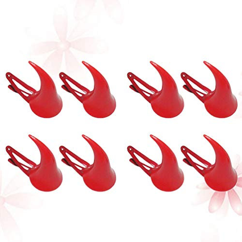 Mobestech 8st Zero Two Cosplay Halloween-ochsenhaarnadel D?monenh?rner Haarspangen Aus Horn Halloween- Clips Teufelshaarklammern -haarspange -clips Kind Schmücken Mädchen