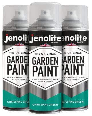 JENOLITE Directorust Chalky Spray Paint | EMERALD GREEN | 3x400ml | Multi-Surface Chalky Finish Spray Paint | Ideal For Furniture, Ornaments, Picture Frames | Interior & Exterior Use | PANTONE 334U
