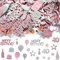 Partyhausy Konfetti 40. Geburtstag Deko, Rosegold, Metallic Two-Tone Geometric and Figurative