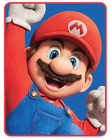 Franco The Super Mario Bros. Movie Kinder-Bettwäsche, superweich, 116,8 x 152,4 cm, 100% offizielles Lizenzprodukt