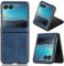 SEAHAI Case for Motorola Razr 40 Ultra Leather Case, Slim Full PU Leather & Soft TPU Shell Phone Case [Scratch-Resistant], Retro and Lightweight Cover, Blue