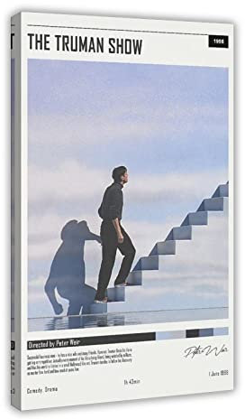 Filmposter The Truman Show, Leinwand-Poster, Schlafzimmer, Dekoration, Sport, Landschaft, Büro, Raumdekoration, Geschenk, Rahmen-Stil, 60 x 90 cm