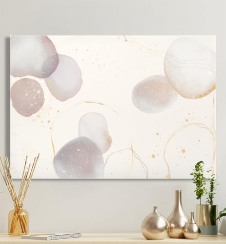 MyMaxxi - Premium Leinwandbild auf Keilrahmen Rose-Gold Wasserfarbe Wandbild Design Wand Dekoration, Gemälde Mehrfarbig Leinwand - Ballon, Groesse_leinwand:70x100 cm