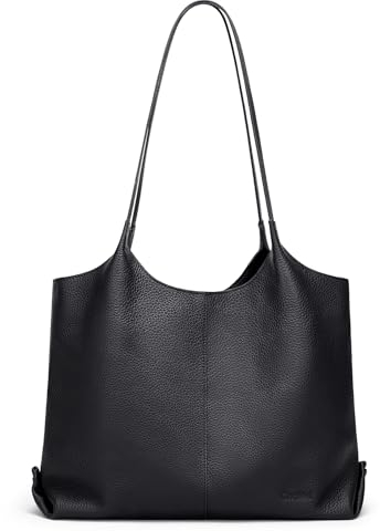 Cnoles Handtasche Damen Leder Shopper Tasche Tote Bag Handtasche Schultertaschen für Arbeit Büro Reisen Einkaufen Schule und Alltag