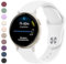 Mugust Garmin Armband für Garmin Vivoactive 5/3, Vivomove 3/HR/Luxe/Style, Forerunner 55/245/645, 20mm Silikon Armbänder Sport Verstellbares Ersatz Uhrenarmband, Weiß