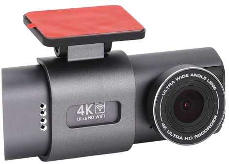 Dashcam à Double Objectif, Caméra Avant 4K et Arrière 1080P, Capteur de gravité, Surveillance de Stationnement 24h/24, Détection de Mouvement, Enregistrement en Boucle,