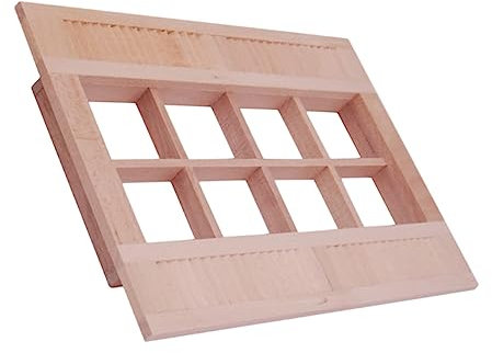 LALAFINA 1stück Mini Holzfenster Modell Für Puppenhaus Und Märchengarten Handgefertigt Detailreich Für Bastelprojekte Und Dekoration