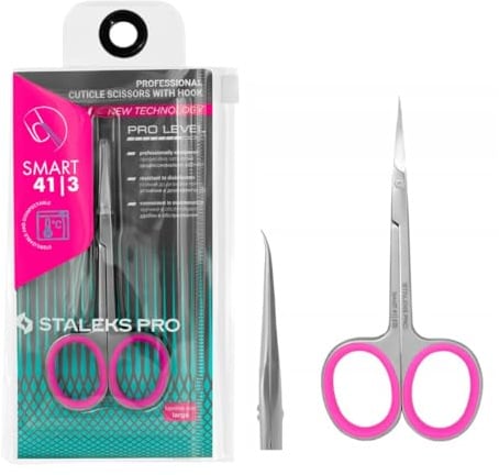 STALEKS PRO Profi Nagelhautschere 25mm Ergonomische Ringe Edelstahl Smart SS-41/3
