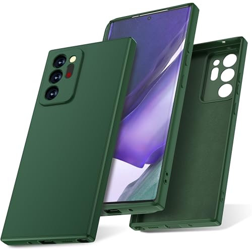 Watana Funda para Samsung Galaxy Note 20 Ultra 5g Case de Silicona Soft-Touch,Antigolpes,Antipolvo,Antideslizante,Funda Protectora Completa con Forro de Microfibra para Samsung Note 20Ultra,Verde