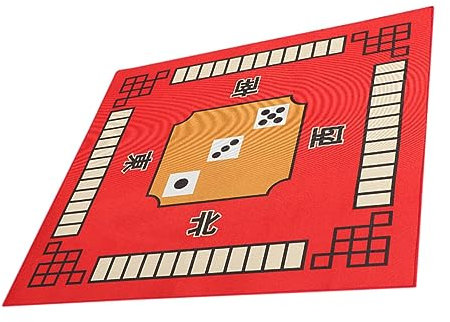 ibasenice Mahjong Tischdecke rutschfeste Matte Quadratische Mikrofasertischdecke Für Mahjong Und Kartenspiele Schalldämmend Für Zuhause Und Partys