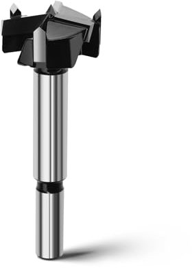 Broca Forstner de 28 mm para madera, longitud 92 mm con eje redondo, broca para madera, madera dura, tableros de fibra