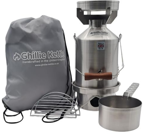 Ghillie Kettle Explorer 1.0 Litre Camp Kettle/Stove with Cook Kit- Aluminium