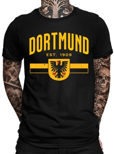 Dortmund 1909 Fußball Herren T-Shirt, Schwarz, 3XL