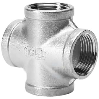 KXJSYL Tool 1 raccord de Tuyau en T BSP mâle + Femelle fileté 3 4 5 Voies 1/4 3/8 1/2 3/4 1 2 fileté SS304 en Acier Inoxydable Multifonction(1l2 BSP)