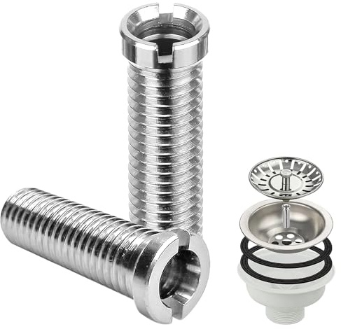 Forbabe 2 pezzi di ricambio per lavello a vite cava, M12 x 40 mm in acciaio inox vite cava lavandino, viti per lavandino a cestello/scarico accessori