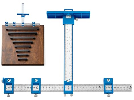 GREENSAPPIRE Adjustable Cabinet Hardware Jig Drill Guide Punch Locator Tool | Cabinet Handle Installation Template adjustable ruler locator accurate drilling saves time for drawers doors furniture