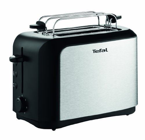 Tefal TT3565 Toaster Dialog, 7 Bräunungsstufe, 850 W, Brötchenaufsatz, schwarz/gebürsteter edelstahl