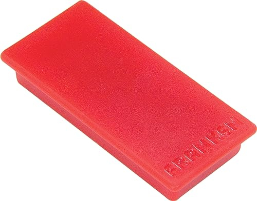 FRANKEN Magnete Rechteckig, 10 Stück, Hochwertige Haftmagnete für Büro, Haushalt, Werkstatt, ideal für Whiteboards, Kühlschrank, Plantafeln oder Schaukästen, 23 x 50 mm, Rot, HM2350 01