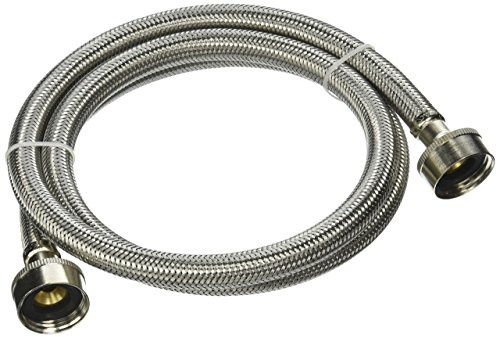 Plumb Pak Braided Washing Machine Hose, 3/4 X 48, Stainless Steel