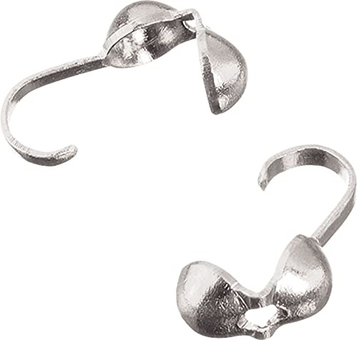 Gütermann / KnorrPrandell 6443028 - Quetschkalotten versilbert 3mm, 14 Stück/Beutel