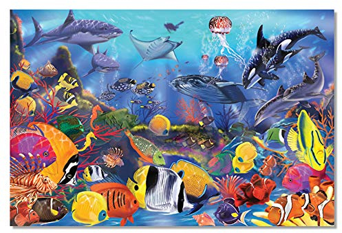 Melissa & Doug 10427 Unterwasserbodenpuzzle mit extra dicker Kartonkonstruktion, wunderschönes Originalkunstwerk, 48 Teile, mehrfarbig - FSC zertifizierte
