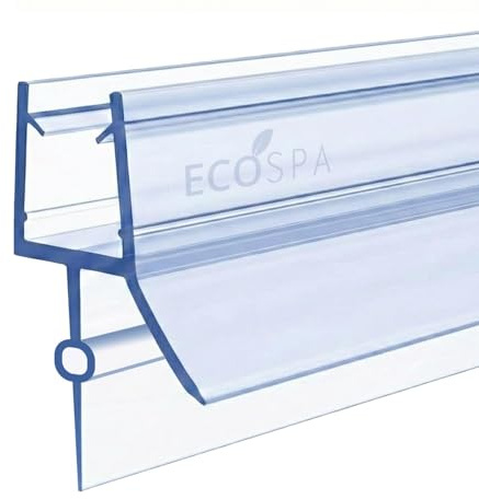 ECOSPA Shower Door Seal Strip for 6-8mm Glass Screens or Door - Seals up to 12mm Gap - Perfect Shower Screen Seal Replacement with 90cm Adjustable Length (Straight)