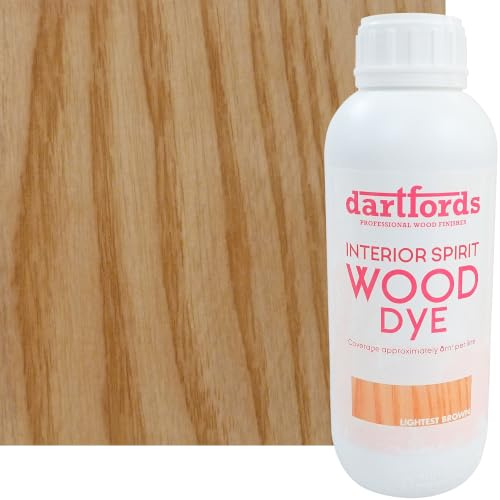 dartfords Lightest Brown Interior Spirit Based Wood Dye - 1 litre Bottle