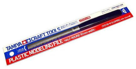 Tamiya Model Craft Tools Plastic Modeling File (Half-Round 10mm Width) 74063