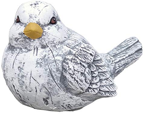 stoneandstyle Steinfigur Vogel Bert, massiver Steinguss, Frost- und wetterfest