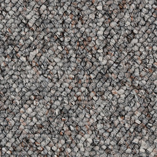 Teppichboden Meterware 500cm 400cm 300cm 200cm breit in Dunkelgrau mit Vliesrücken und Schlingen Struktur ideal für Wohnzimmer und Schlafzimmer