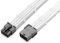 Shakmods 8 Pin ATX CPU Motherboard Sleeved Extension Cable 30cm + 2 Cable Combs (White)