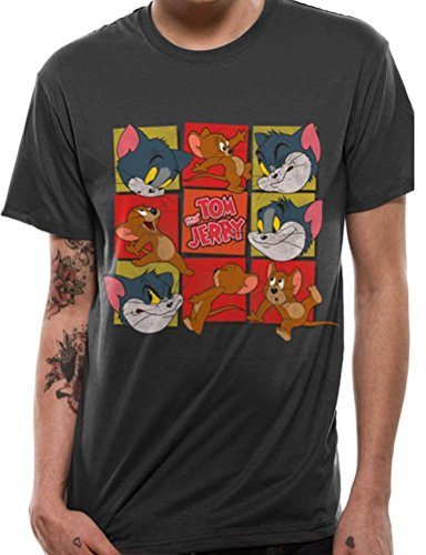 T-Shirt (Unisex-S)Squares (Grey)