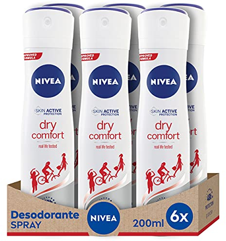 NIVEA NIVEA Spray Dry Comfort – 200 ML – 6 unités