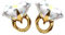 Toyvian 2 STÜCKE Diamant Ring Ballons Ring Form Folienballons Romantische Hochzeit Brautdusche Jubiläum Verlobungsfeier Dekoration-Große Größe (Golden)
