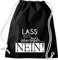 Shirtinstyle Gym Sack Turnbeutel Lass MAL KURZ ÜBERLEGEN Nein!, Farbe Schwarz